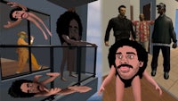 a cartoon of a man with dreadlocks and a man with dreadlocks